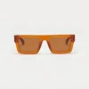 1802202319 Cadiz, Orange sunglasses front view