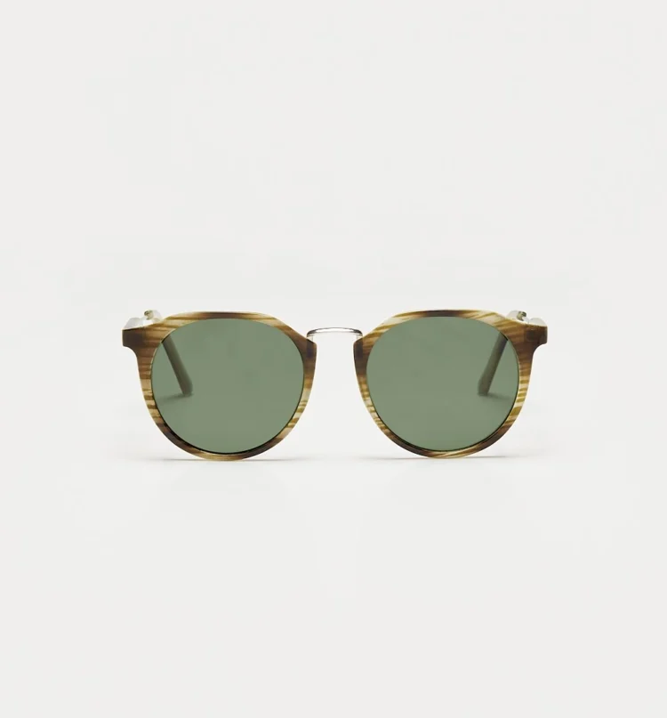 1802202326 Lindau, Green sunglasses front view