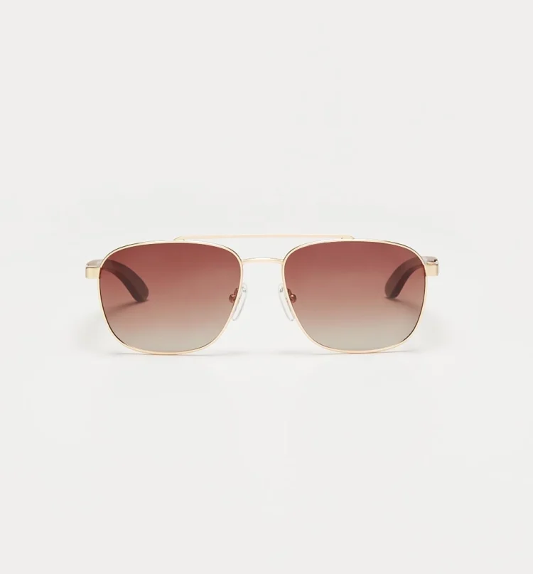 1802202334 Prato, Brown Gold sunglasses front view