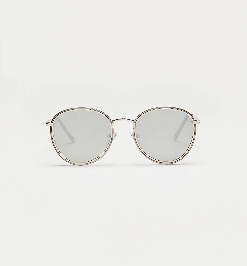 1802202336 Foggia, Gray Silver sunglasses front view