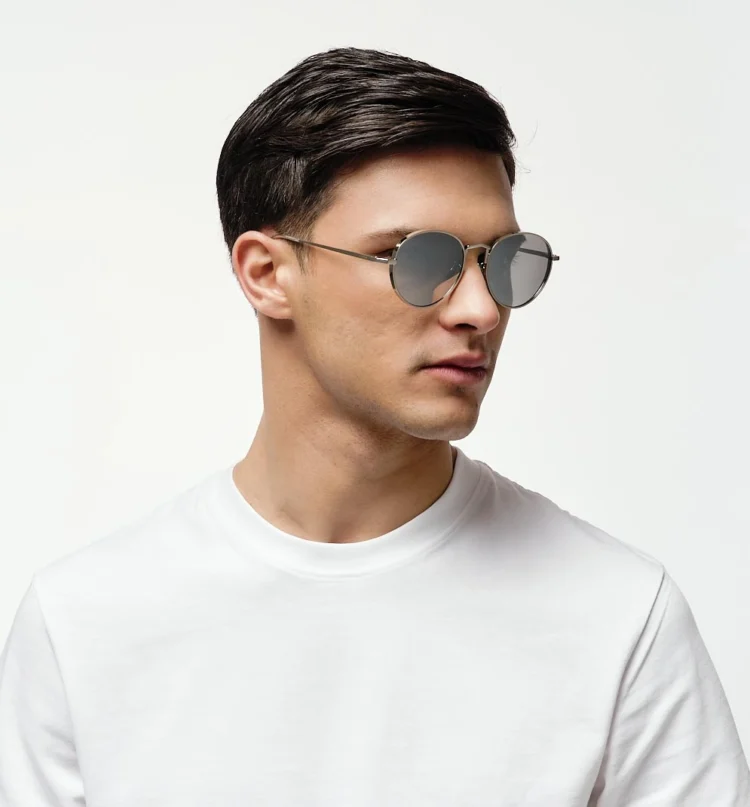 1802202337 Terni, Silver sunglasses model right view