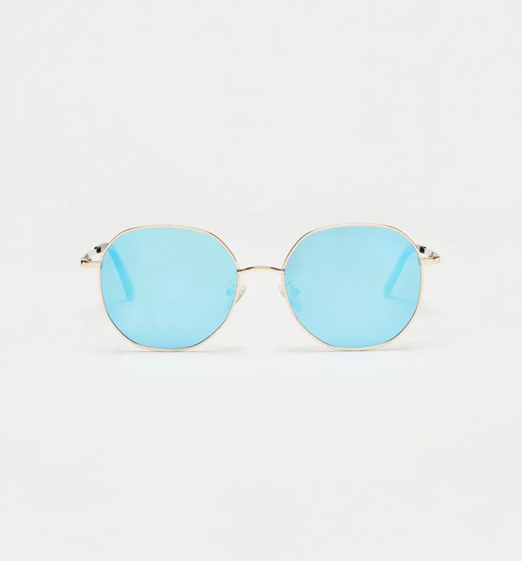 1802202346 Evora, Gold sunglasses front view