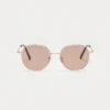 1802202349 Evora, Gold sunglasses front view