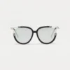 1802202358 Damme, Black Silver sunglasses front view