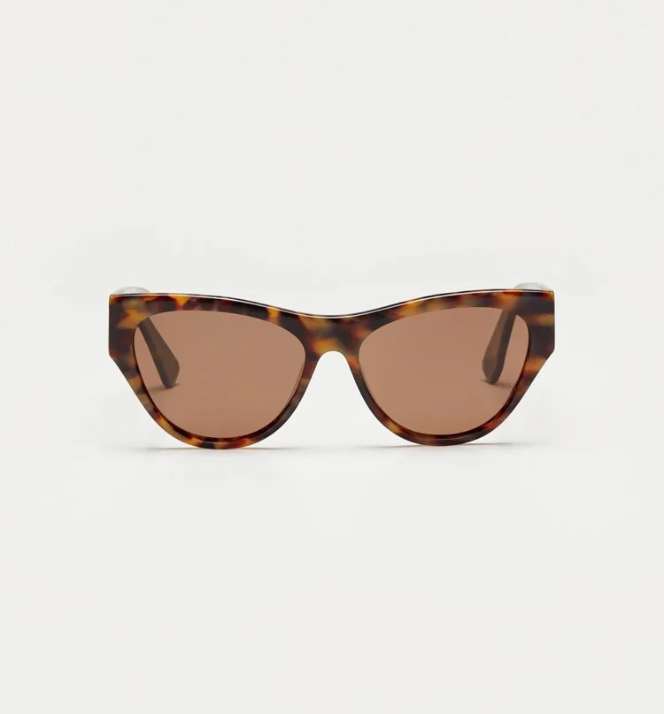 1802202382 Tampa, Brown Tortoise sunglasses front view