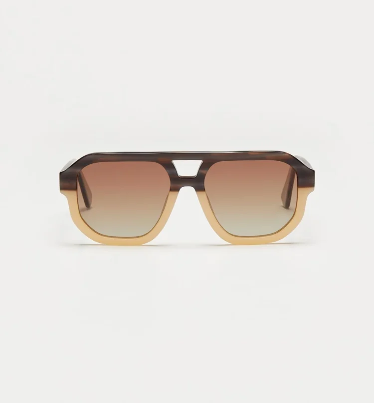 1802202391 Aurora, Beige Tortoise sunglasses front view