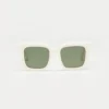 1802202398 Joliet, White sunglasses front view