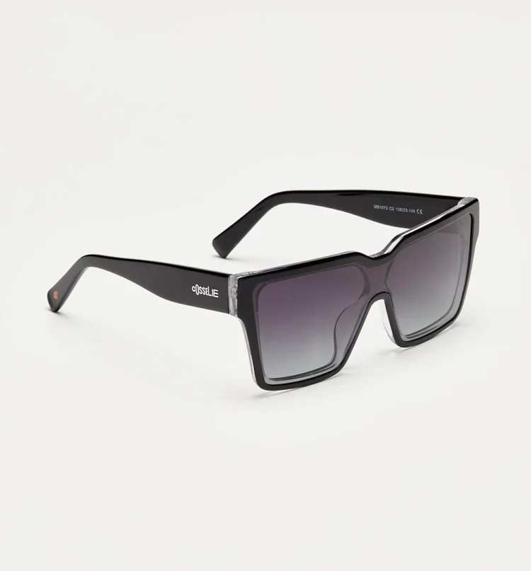 1802202410 Stanford, Black Transparent sunglasses front right view