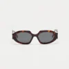 1802202417 Quebec, Brown Tortoise sunglasses front view