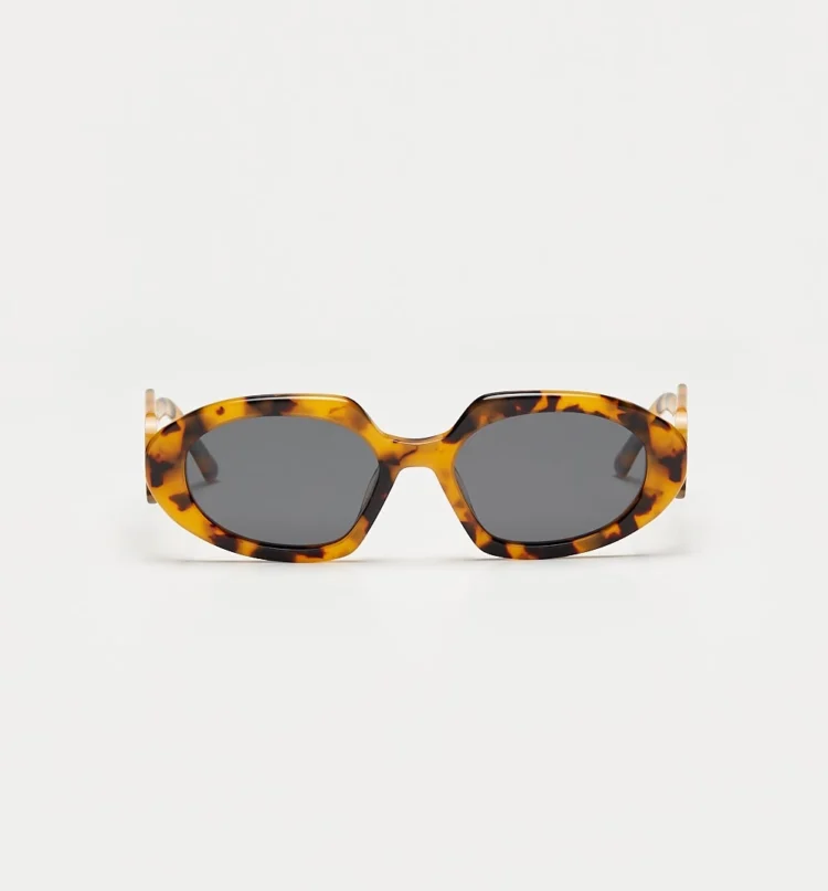 1802202419 Quebec, Yellow Tortoise sunglasses front view