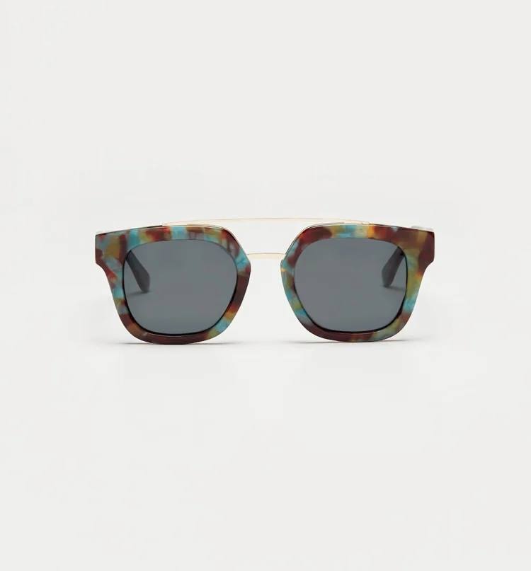 1802202440 Adak, Blue Tortoise Multicolor sunglasses front view