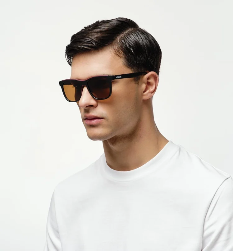 1802202456 Bondi, Black Brown sunglasses model left view