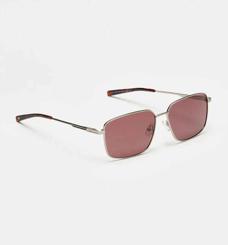 1802202460 Cable, Brown Red Silver sunglasses front right view