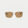 1802202462 Cable, Brown Silver sunglasses front view