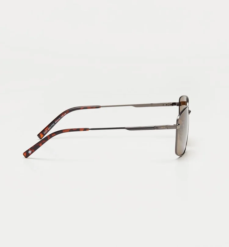 1802202462 Cable, Brown Silver sunglasses side view