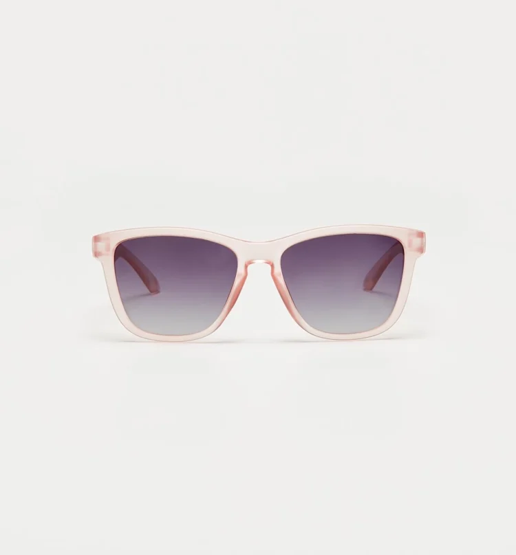 1802202475 Maya Bay, Pink Transparent sunglasses front view