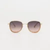 1802202489 Liege, Gold Transparent Cream Caramel sunglasses front view