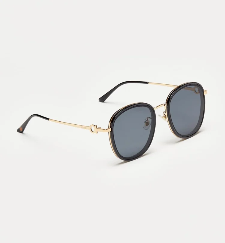 1802202537 Liege, Black Gold sunglasses front right view