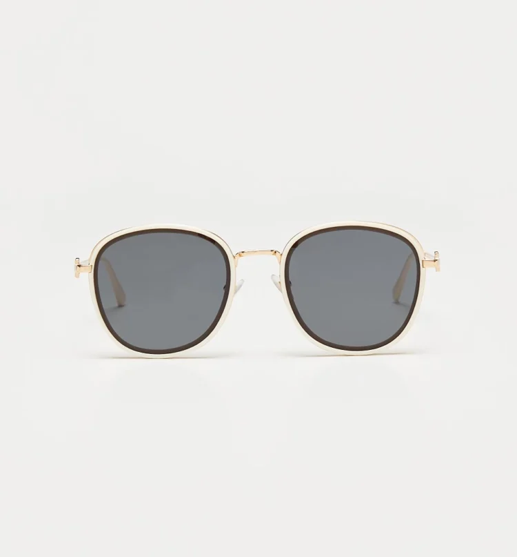 1802202538 Liege, Gold Cream sunglasses front view