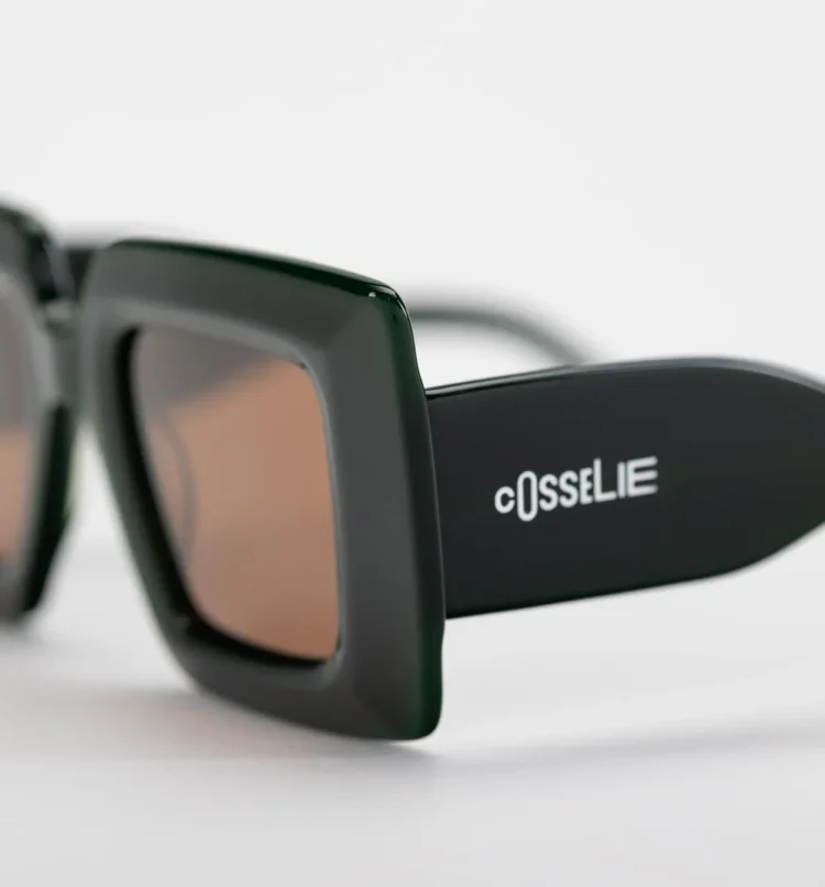 1802203158 Gallina, Dark Green sunglasses closeup