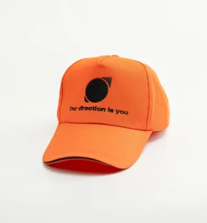 Πορτοκαλί καπέλο Jockey COSSELIE, μπροστινή όψη