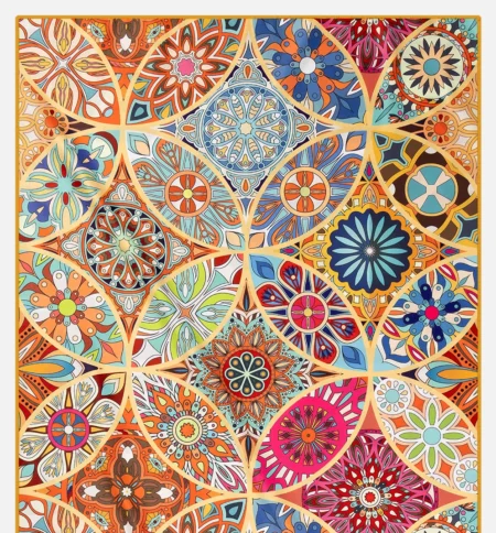 Πετσέτα θαλάσσης Mοroccan Tile, κοντινό στο σχέδιο