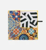 Πετσέτα θαλάσσης Mοroccan Tile, διπλωμένη και πίσω όψη